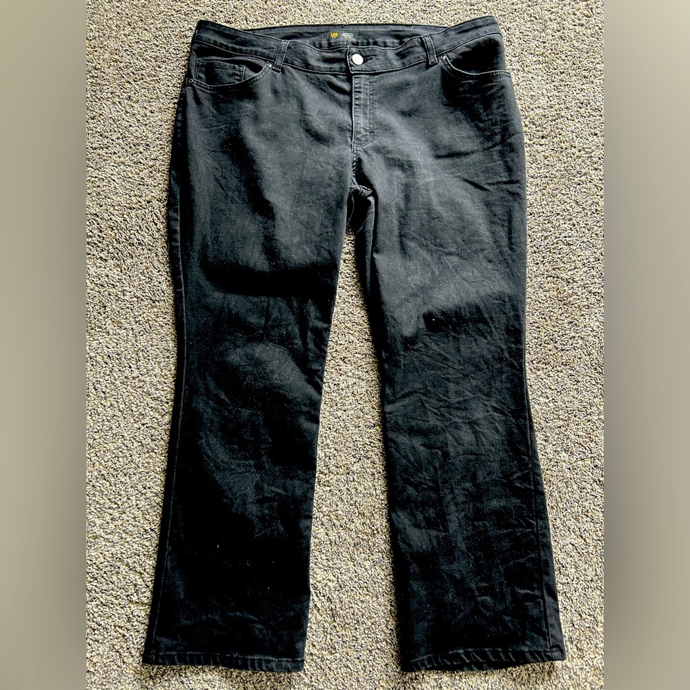 Lee black bootcut jeans midrise womens 22 22W